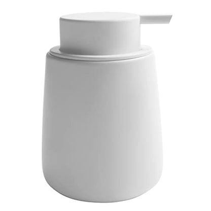 Soap Dispenser Ceramic with Easy-to-Press Pump Hand Lotion Liquid Dispenser for Shampoo Bathroom Kitchen 12 oz White - color: Liquid-white