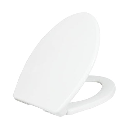 LUXE TS1008E Slow Close Elongated Comfort Fit Toilet Seat, White | with Slow Close, Quick Release Hinges, and Non-Slip Bumpers - size: Elongated