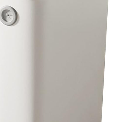 Tyenaza Small Trash Can, Plastic Wastebasket Slim Open Top Garbage Container Bin for Narrow Spaces Bedroom, Office, Living Room, Laundry,Toilet (White) - color: White