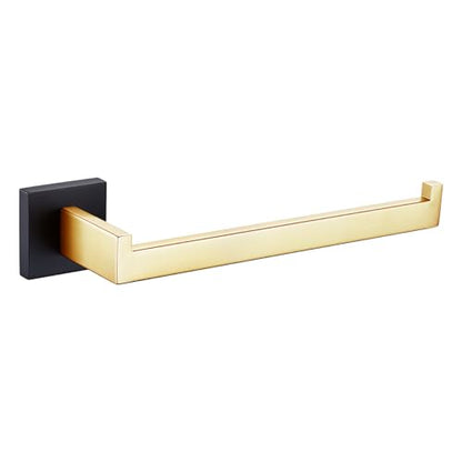 KOKOSIRI Towel Bar for Bathroom Wall Mount 9'' Hand Towel Holder T-304 Stainless Steel Bath Kitchen Accessories Matte Black and Brushed Gold, B3003GDK - color: Black Gold