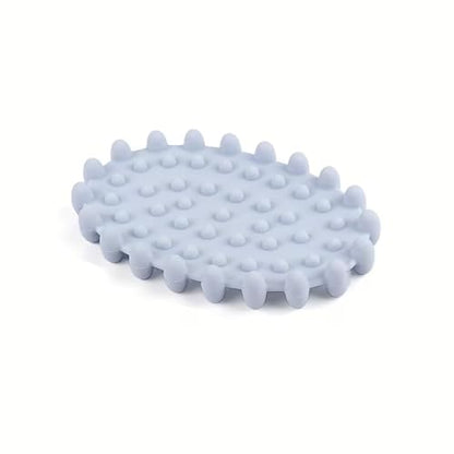 1Pc Light Blue Silicone Soap Dish, Self-Draining Non-Slip Soap Saver Pad, Quick Dry Bar Soap Holder Tray for Bathroom, Shower, Kitchen Sink, Bar Toilet, Easy Clean - color: Light Blue