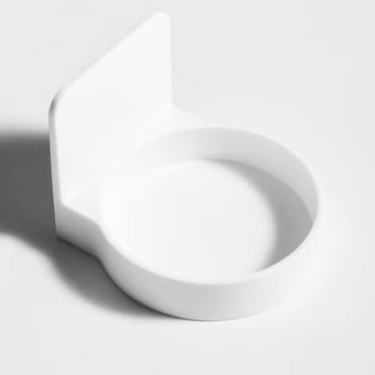 2PCS Adhesive Plastic Round Floating Wall Shelf, Wall Mounted Cup Holder Shower Organizer Bottle Racks