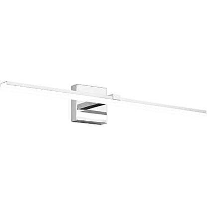 30 inch Chrome Bathroom Vanity Lights Modern Bathroom Wall Lighting Fixtures 22W LED Vanity Light Bar for Bath - color: Chrome- Dimmable, size: 30-inch