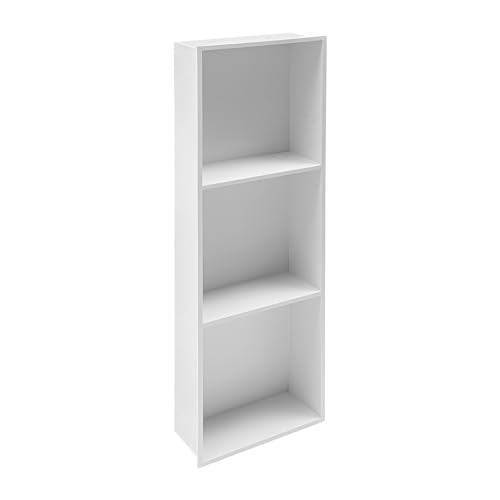 Recessed Shower Storage Shelf, 3-Tier Stainless Steel Niche Brushed Nickel, No Tiles Required, 35.4" H X 11" L Vertical Bathroom Storage Rack for Shampoo Soap (White) - color: White