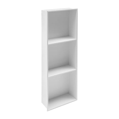 Recessed Shower Storage Shelf, 3-Tier Stainless Steel Niche Brushed Nickel, No Tiles Required, 35.4" H X 11" L Vertical Bathroom Storage Rack for Shampoo Soap (White) - color: White