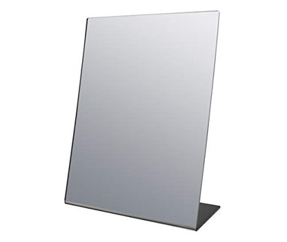 Marketing Holders Slant Back Acrylic Mirror 12" x 18" Angled Freestanding Reflective Portable Lucite Stand for Makeup Application on Vanities and Retail Jewelry Piercing Counters - size: 18"L x 12"W