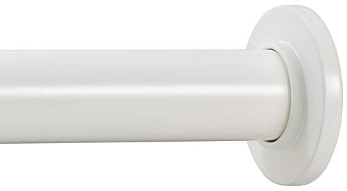 Ivilon Tension Curtain Rod - Spring Tension Rod for Windows or Shower, 24 to 36 Inch. Ivory - color: Ivory, size: 24" to 36"