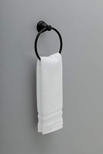 Franklin Brass 5-Piece Matte Black Bathroom Set (2) Towel Racks, Ring, Toilet Paper Holder, Hook | Kinla Bath Accessories - color: Matte Black, style: 5-Piece Bath Accessory Set