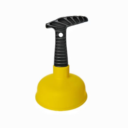 Mini Sink Plunger with Short Handle, Drain Clog Remover Plungers for Bathroom Kitchen Toilet Shower Tub, Powerful Suction, Compact Design, Yellow