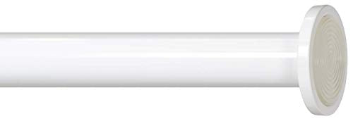 Ivilon Tension Curtain Rod - Spring Tension Rod for Small Windows or Shower, 16 to 24 Inch. White - color: White