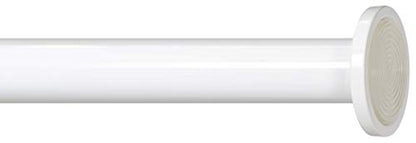 Ivilon Tension Curtain Rod - Spring Tension Rod for Small Windows or Shower, 16 to 24 Inch. White - color: White