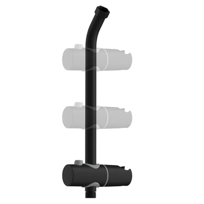 Hibbent Shower Slide Bar with Handheld Shower Head Holder, Stainless Steel Shower Arm Extension Sliding Bar, Height & Angle Adjustment Showerhead Holder, Matte Black - color: Matte Black