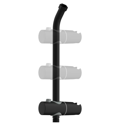 Hibbent Shower Slide Bar with Handheld Shower Head Holder, Stainless Steel Shower Arm Extension Sliding Bar, Height & Angle Adjustment Showerhead Holder, Matte Black - color: Matte Black