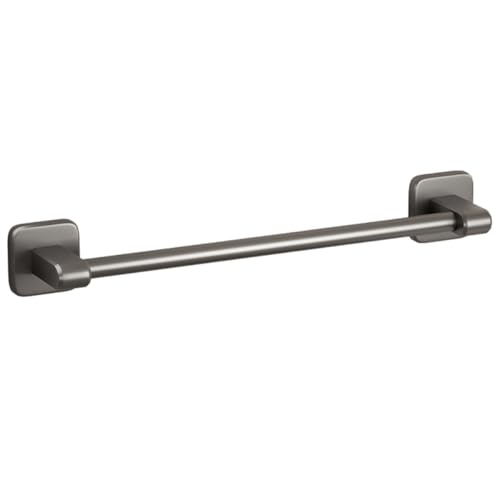 BESPORTBLE Punch-Free Towel Rack Wall Mounted 40cm Gray Self-Adhesive Bathroom Towel Bar Heavy Duty Metal Holder for Kitchen and Bathroom Use