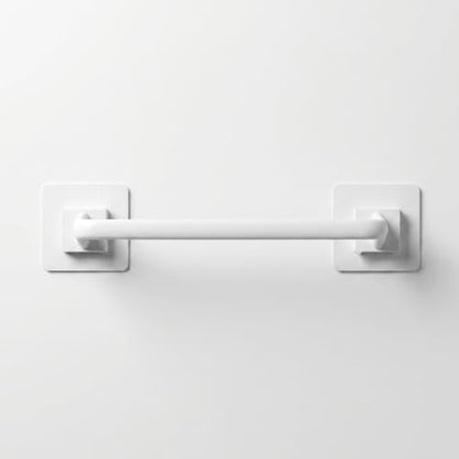 OUNONA 2pcs Towel Bar for Bathroom Wall - No Drilling Adhesive Wall Hand Or Body Towel Hanger for Kitchen and Laundry - Easy Install & Water-Resistant Contemporary Bathrobe Slippers Organizer