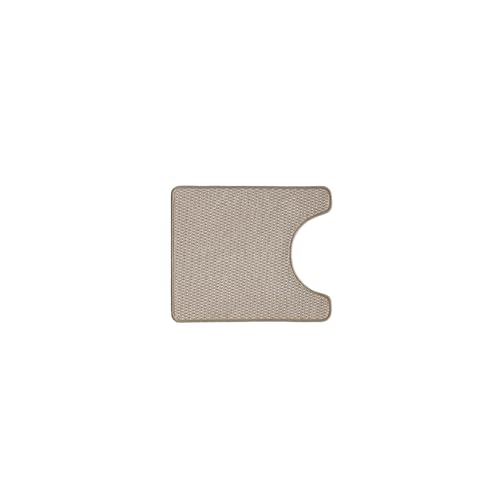 TYUU Toilet Rug, Thin Toilet Rugs U Shaped Washable Non Slip Absorbent Quick Dry Low Pile Toilet Mat, Beige 20"x24" U Shape - color: Beige01, size: 1'8" X 2' (U-Shape)