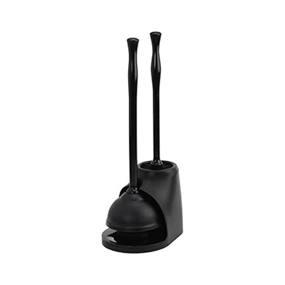 Casabella Bowl Brush & Plunger Combo - Heavy-Duty Toilet Plunger and Cleaning Brush, Ergonomic Handles, Durable Bowl Brush, Tackles Tough Clogs, Discreet Storage - size: (Pack of 1)