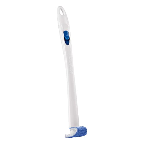 Scotch-Brite Disposable Toilet Scrubber Starter Kit, 5 Pack | Disposable Refills with Built-In Bleach Alternative, Includes 1 Handle, Storage Caddy and 5 Refills