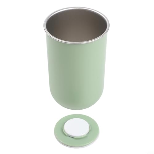 Magnetic Stainless Steel Toothbrush Cup, 304 Rustproof Hanging Mouthwash Holder With No Drill Wall Mount Inverted Design For Water Drainage & Hygienic Storage Space Saving Rinse Cup(Green)