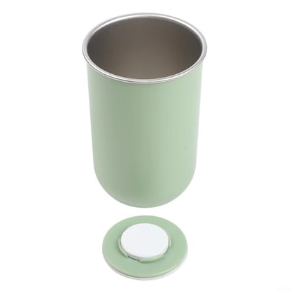 Magnetic Stainless Steel Toothbrush Cup, 304 Rustproof Hanging Mouthwash Holder With No Drill Wall Mount Inverted Design For Water Drainage & Hygienic Storage Space Saving Rinse Cup(Green)