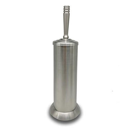 Brushed Nickel Toilet Bowl Brush with Holder, Durable Bathroom Cleaning Tool, Modern Design for Easy Toilet Maintenance, Bathroom Cleaner Brush for Efficient Cleaning and Hygiene - color: Nickel 3