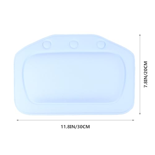 Beavorty 2pcs Non-Slip Bathtub Pillow with Strong Suction Cups, PVC Foam Tub Head and Neck Support Cushions for Home Shower and Spa Bathing Random Color