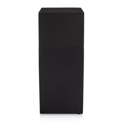 Toothbrush Holder with Lid, Elegant Matte Black Bathroom Toothbrush & Toothpaste Organizer – Matte Black Collection - color: Matte Black