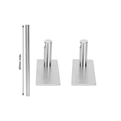 Adhesive Towel Bar | No Drill Stainless Steel Towel Rack for Bathroom/Kitchen/Home | 304 Stainless Steel, Dampness - Deterrent & Tarnish - Proof