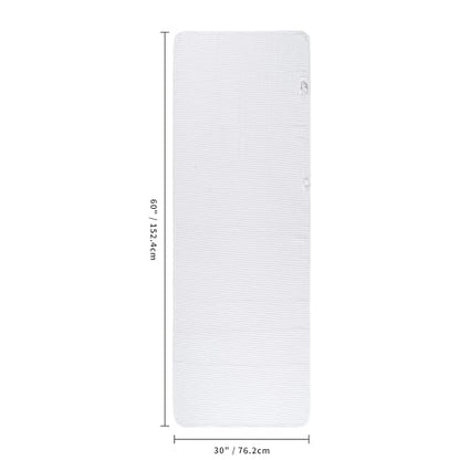 POLYTE 430 GSM Poly Blend Microfiber Quick Dry Waffle Bath Towel, 30x60 in | 4 Pack, Oversize, Lint Free, Body Towel - color: White