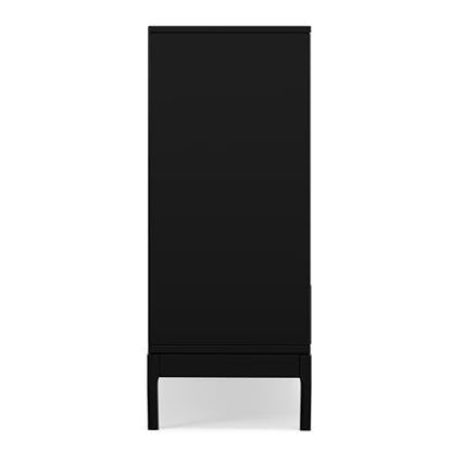 SIMPLIHOME Lev 39" Wide Solid Wood Storage Cabinet in Smoky Brown - color: Black, size: 48 inch