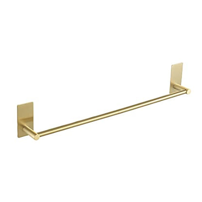 KES Towel Bar for Bathroom 20 Inches Adhesive Hand Towel Holder Stick on Wall SUS 304 Stainless Steel Brushed Brass, A7000S50B-BZ - color: Brushed Gold, size: 20-Inch