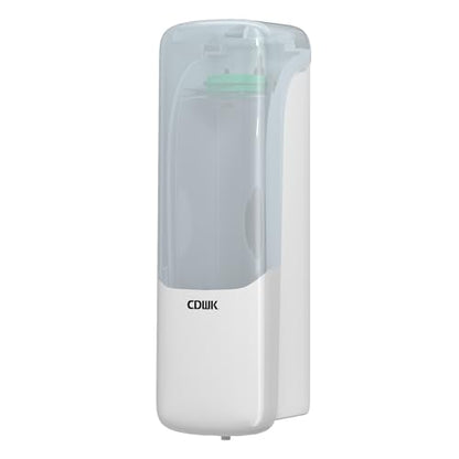 Soap Dispenser Wall Mount, 300ml No-Drill Adhesive or Screw Mounting | Shampoo Conditioner Body Wash Dispenser, Clear Refillable Liquid Lotion Pump, Home Kitchen Bathroom Commercial Office Use - color: White