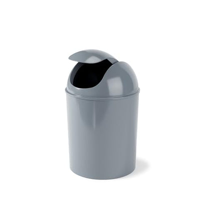 Umbra 1.25 Gallon Mini Waste Can with Removable Swing-Top Lid - Small Garbage Bin for Kitchen, Bathroom, Bedroom, Office - Compact Trash Can Fit Under Tables & Counters - Steel Blue - color: Steel Blue