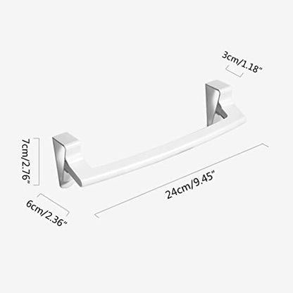 Plastic Over The Cabinet Towel Bar Hand Towel and Washcloth Rack for Bathroom and Kitchen Cabinet 9.45x2.35x2.76inch Over Cabinet Towel Bar Kitchen Bathroom