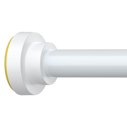 Thestoa White Shower Curtain Rod Adjustable 43-78 inch, 1"Diameter Spring Tension Curtain Rod No Drill, Anti-Rust Non-Slip Shower Rod, White Shower Rod for Bathroom Tension - color: White, size: 43"- 78"