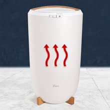 Zadro Large Hot Towel Warmer Bucket Timer Electric Towel Warmer for Bathroom Auto-Shut Off Heated Towel Warmer Spa (Large | 20L | 12" Dia. x 21" Tall, White) - color: White