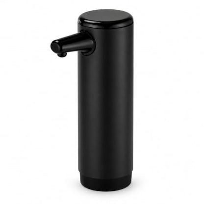 Home Zone Living Foaming Hand Soap Dispenser | Stainless Steel Outer Cover, Refillable Pump for Kitchen and Bathroom Sinks, Black - color: Black