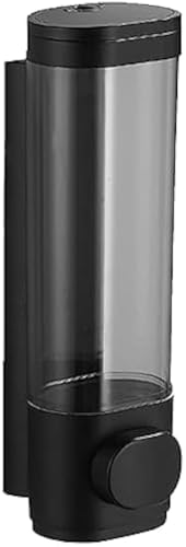 1-Chamber Soap Dispensers Wall Mount,400ml Bathroom Shower Pump Dispenser,Press Manually Lotion Shower Soap Dispenser Usefor Home,Bath,Kitchen,Hotels,Restaurants(Black) - color: Black, size: 1 Chamber