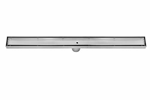 DreamDrain Professional Stainless Steel Linear Shower Drain - High-Quality Modern Tile Floor Grate - Easy Installation Shower Drain Hair Catcher Kit