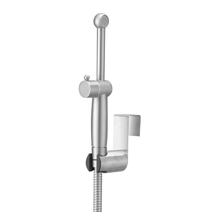 Brushed Nickel Bidet Sprayer Set,Handheld Bidet Taps | Attachment for Toilet,Solid Brass,Adjustable Water Pressure,Multi-use Sprayer for Feminine Care,Cloth Diaper & Pet Washing - color: Brushed Nickel