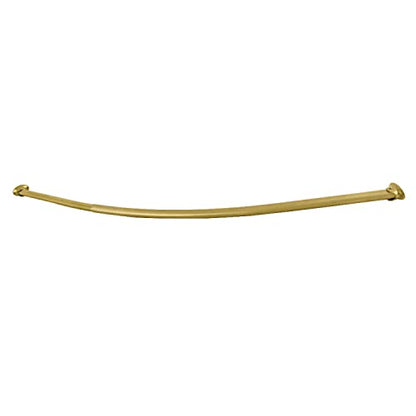 Kingston CC3177 Adjustable Curved Shower Curtain Rod, Brushed Brass - color: Brushed Brass