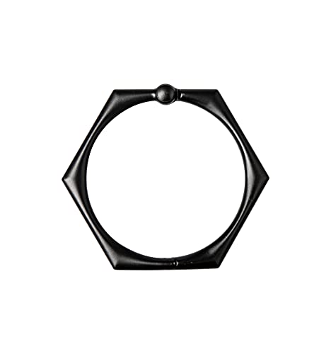 HK9BK Shower Curtain Rings for Bathroom Black - Set of 12 - color: Black
