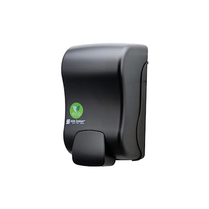 San Jamar Ecologic Rely Recycled Plastic Manual Liquid Soap Dispenser, Liquid Dispenser, Wall Mounted Dispenser with Zero Waste for Home and Business, 900 Ml, Black