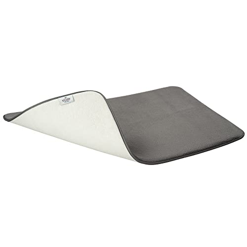 American Soft Linen 21x32 Fluffy Foamed Slip Reducer Bath Rug, Machine Washable Area Bath Mat Rugs for Bathroom, Gray - color: Dark Gray, style: 21x32" Fluffy Foamed Bath Mat