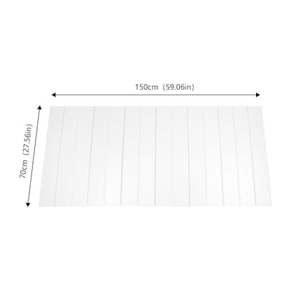 Bath Lid Cover Bathtub Tray, 59x27.5in Foldable Bathtub Cover Bath Insulation Cover, PVC Dustproof Shutter Bath Lid fit Most Tubs, Can Hold Wine Glass, Books,Cellphones - color: White, size: 59x27.5in