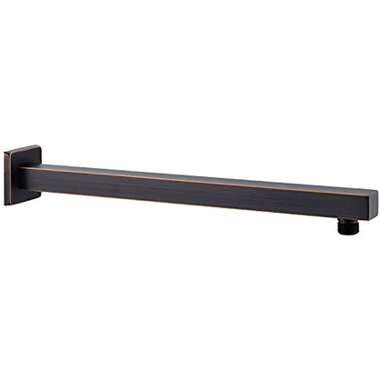 TRUSTMI 16" Square Shower Arm Oil Rubbed Bronze Wall Mount Extension | with Flange, Rainfall Shower Head Extension Arm, NPT 1/2" Wall Mounted, Heavy Duty Stainless Steel, ORB - color: Oil Rubbed Bronze
