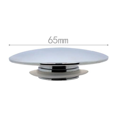 2Pcs Chrome Basin Waste Easy Pop Up Bathroom Sink Drains Push Button Click Clack Plug 66mm Easy to Use