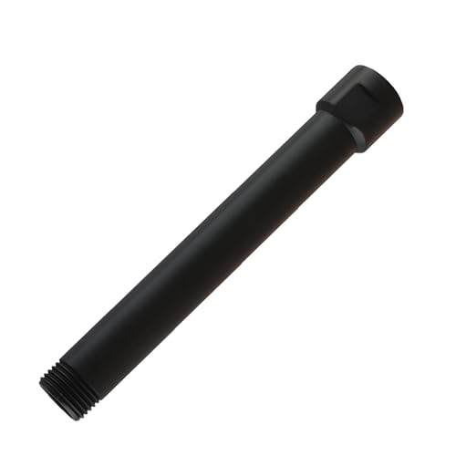 High Sierra® Solid Lead-Free Metal 6″ Shower Arm Extension. Lowers height of fixed and handheld shower heads. Will support the Weight of Handheld and Combination Shower heads - Matte Black - color: Matte Black