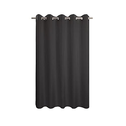 River Dream No Hook Hotel Cloth Black Shower Curtain Microfiber Waterproof - Soft Fabric Shower Curtain or Liner Washable, Black, 71x74 - color: Black, size: 71"W x 74"L (Pack of 1)