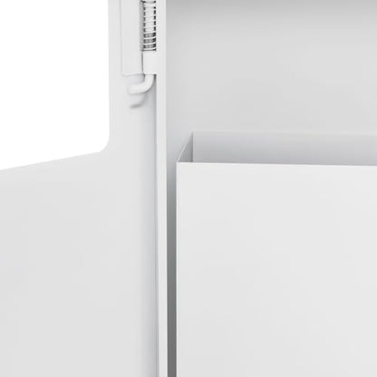 White Recessed Toilet Paper Holder, Shower Niche 304 Stainless Steel | Bathroom Trash Can Holder Cabinets, Wall-Inserted Niche Recessed Large Capacity 44Lbs for Bathroom Storage-11.02x5.31x27.56in - color: White